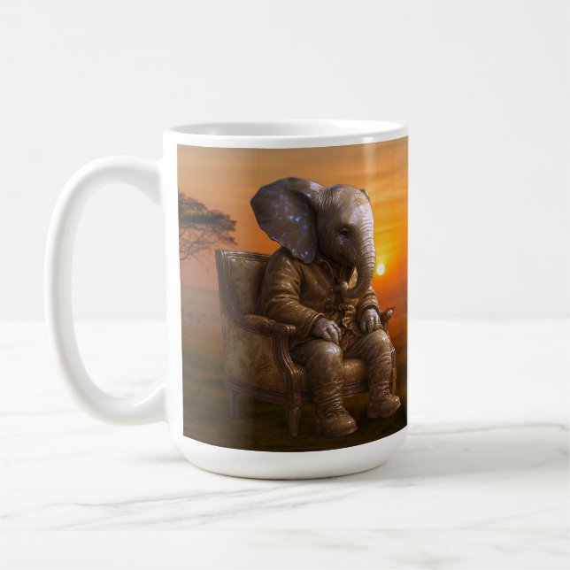 Dapper Elephant Travel Kaffeetasse (Links)