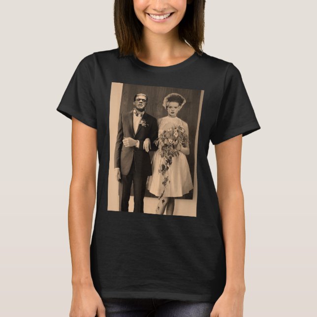 Dapper Frankenstein Wedding Day - Monster Hallowee T-Shirt (Vorderseite)