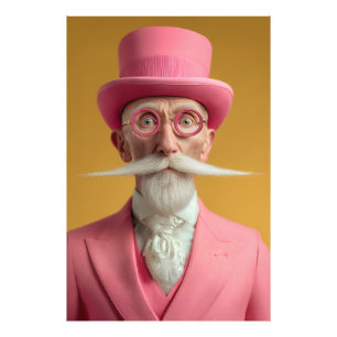 Dapper Gentleman in Pink Fotodruck
