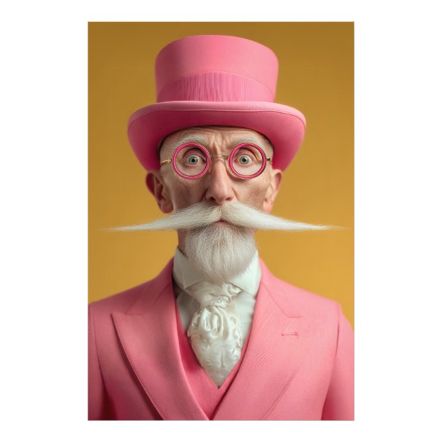 Dapper Gentleman in Pink Fotodruck (Vorne)