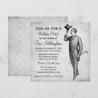 Dapper Gentleman's Geburtstagsparty Einladungen