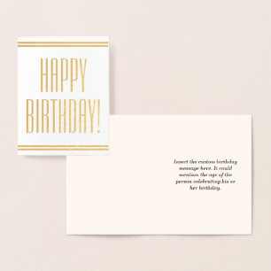 Dapper Gold Foil "GLÜCKLICH GEBURTSTAG!" Karte