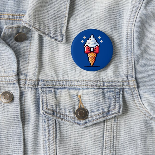 Dapper Ice Cream - Niedliches Pixel Art Dessert De Button (Beispiel)
