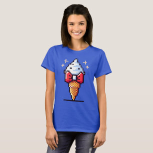 Dapper Ice Cream - Niedliches Pixel Art Dessert De T-Shirt
