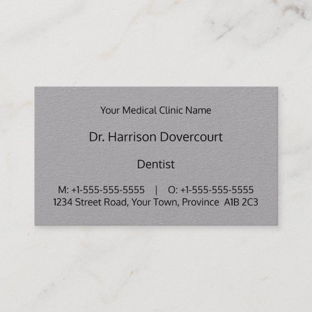 Dapper Medical Beruflich Business Card Visitenkarte (Vorderseite)