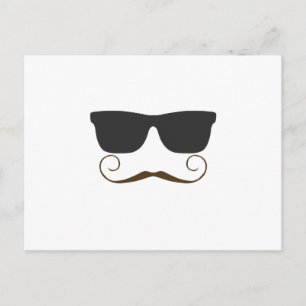 Dapper Mustache Postkarte