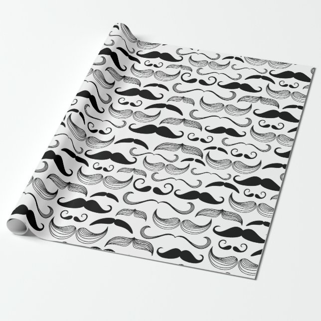 Dapper Mustaches Wrapping Paper Geschenkpapier (Ungerollt)