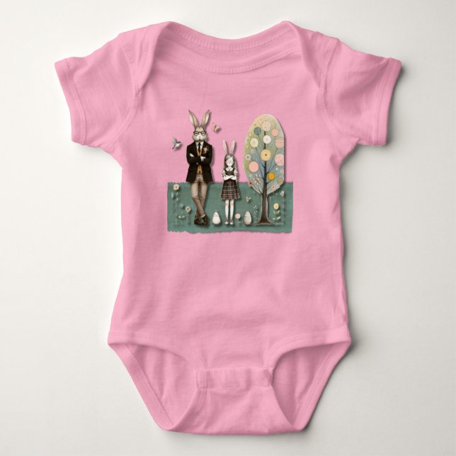 Dapper Oaster Baby Body Anzug Baby Strampler (Vorderseite)