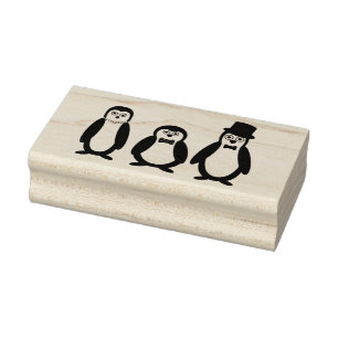 Dapper Penguins Gummistempel