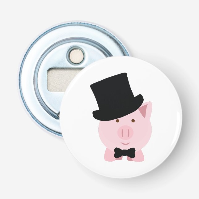 Dapper Pig Flaschenöffner (Vorderseite)