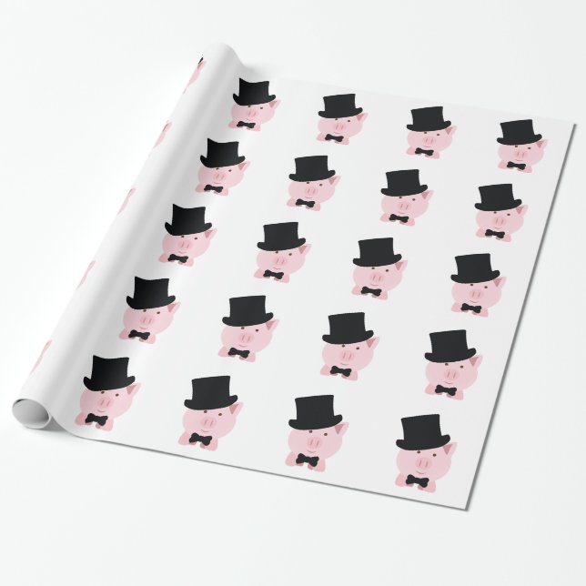 Dapper Pig Geschenkpapier (Ungerollt)