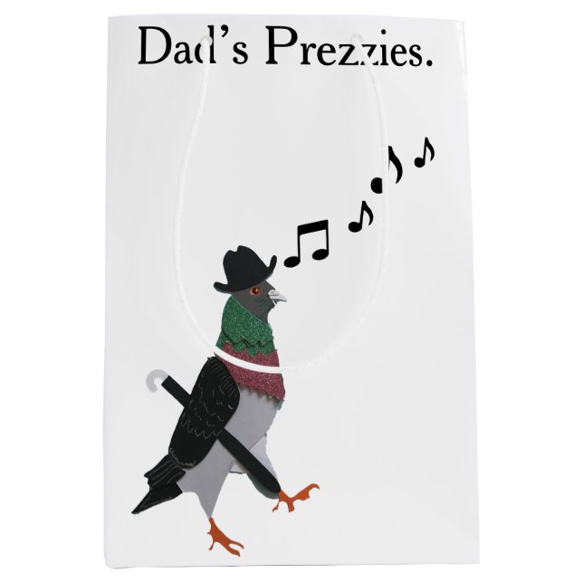 Dapper Pigeon  Mittlere Geschenktüte (Vorderseite)