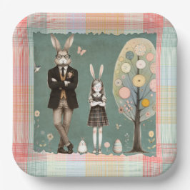 Dapper Rabbit Paper Plates Pappteller