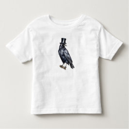 Dapper Raven in Bloom Kleinkind T-shirt