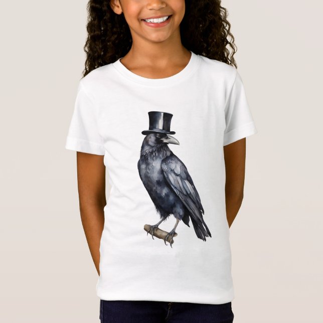 Dapper Raven in Bloom T-Shirt (Vorderseite)