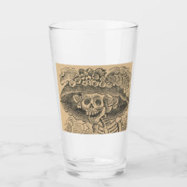 Dapper Skeleton (Calavera Catrina) (Eleganter Schä Glas