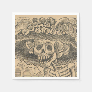 Dapper Skeleton (Calavera Catrina) (Eleganter Schä Serviette