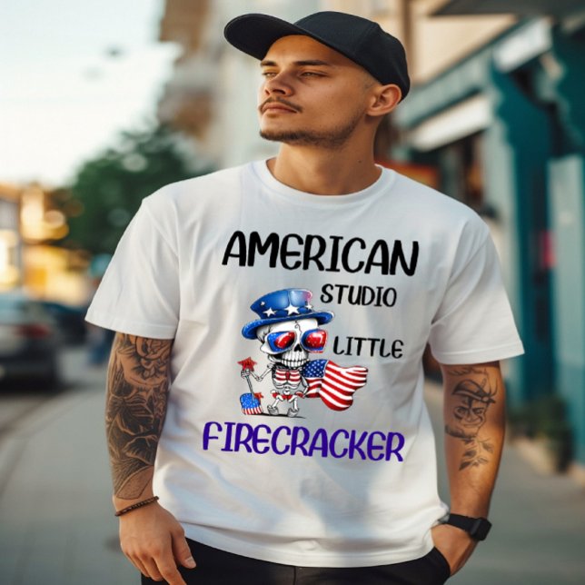 Dapper Skeleton Salutes America T-Shirt (Von Creator hochgeladen)