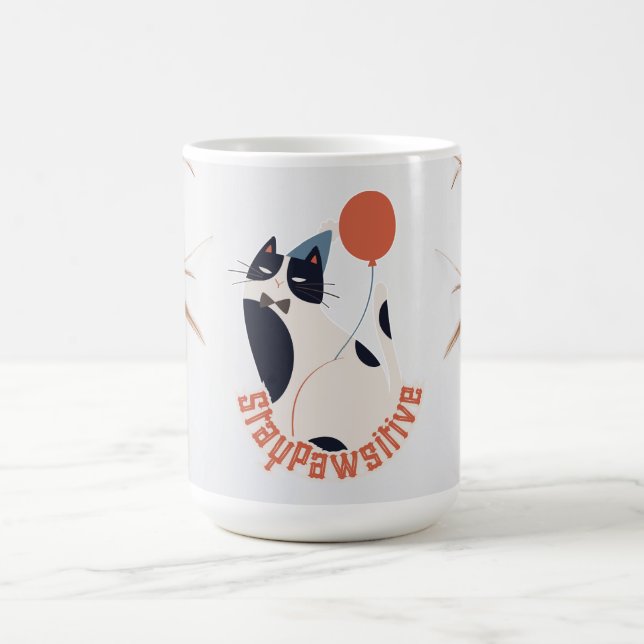 Dapper Tuxedo Cat Celebration 15oz Large Coffee Mu Kaffeetasse (Mittel)