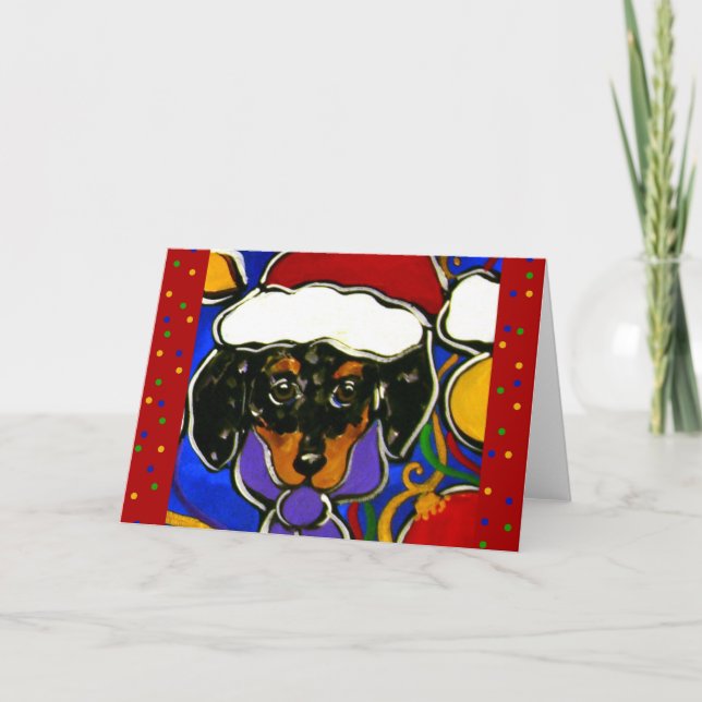 Dapple Doxie Weihnachten (Vorderseite)