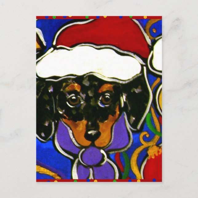 Dapple Doxie Weihnachten (Vorderseite)