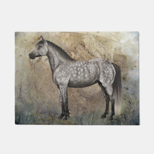 DAPPLE GRAY HORSE DOORMAT FUßMATTE