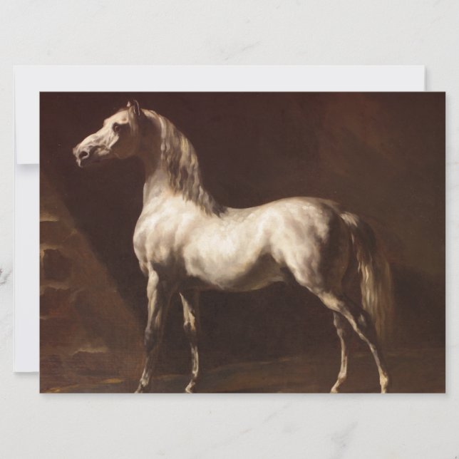 Dapple Gray Horse (von Théodore Géricault) Karte (Vorderseite)
