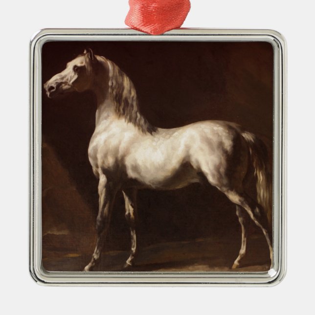 Dapple Gray Horse (von Théodore Géricault) Ornament Aus Metall (Vorne)