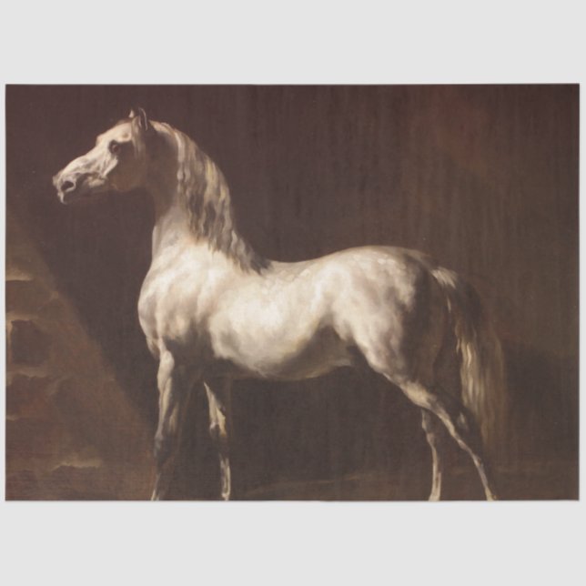 Dapple Gray Horse (von Théodore Géricault) Seidenpapier (Vorderseite)