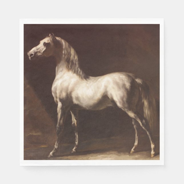 Dapple Gray Horse (von Théodore Géricault) Serviette (Vorderseite)
