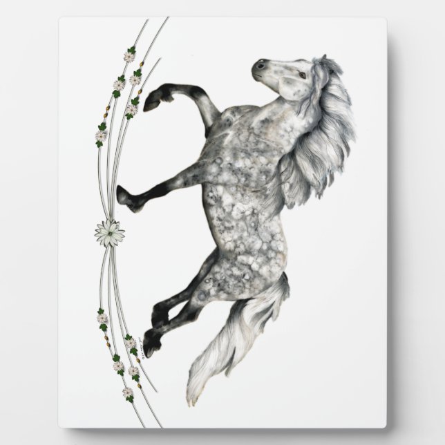 Dapple Gray Icelandic Mare Grá Fotoplatte (Vorderseite)