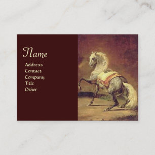 DAPPLED GRAUE PFERDmonogramm-Creme Visitenkarte