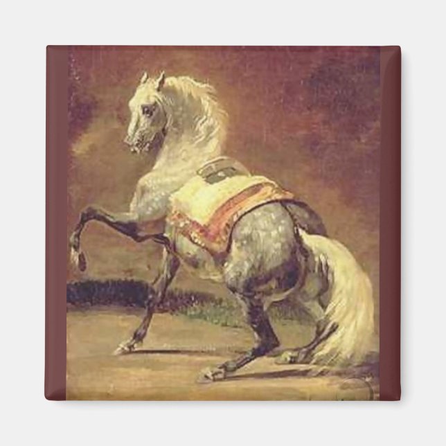 DAPPLED GRAY HORSE MAGNET (Vorne)