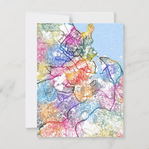 Dar es Salaam Tansania City Map Postkarte