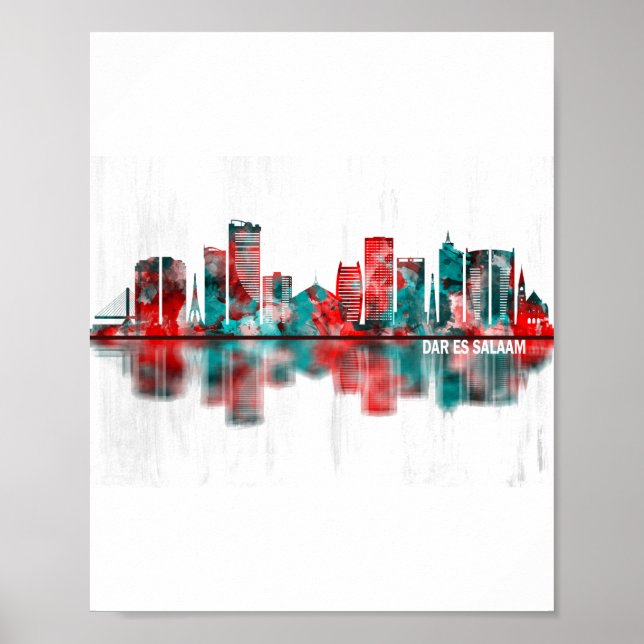 Dar es Salaam Tansania Skyline Poster (Vorne)