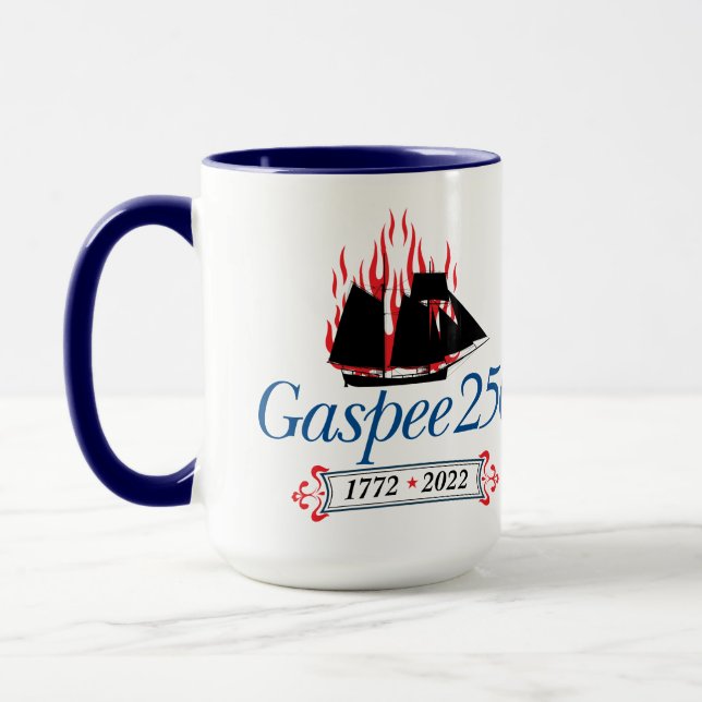 DAR Gaspee250 Italic-Logo auf der Kaffee-Tasse Tasse (Links)