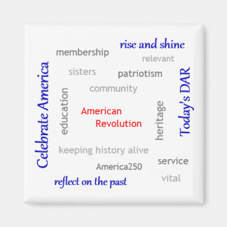 DAR Wort-Wolke Magnet