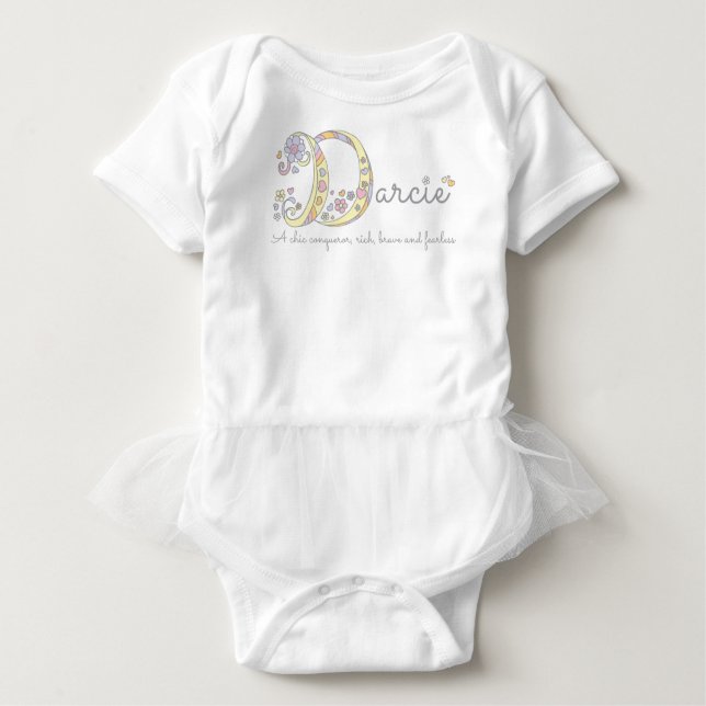 Darcie Girls Name & Bedeutung D monogramm Shirt (Vorderseite)
