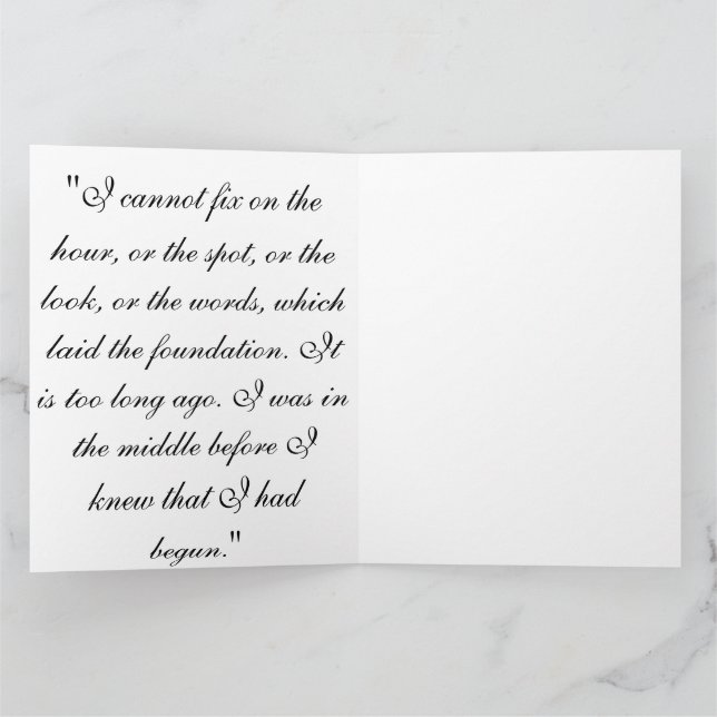 Darcy and Elizabeth Silhouette Karte (Innenseite)