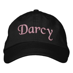 Darcy bestickte Baseballkappe Hut Pink Grau