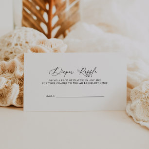 DARCY Einfache Schwarz-weiße Babydusche Windelwasc Begleitkarte