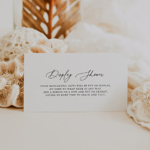 DARCY Moderne Minimalistische Schwarz-weiß-Display Begleitkarte