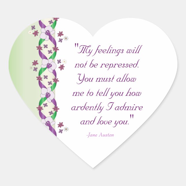 Darcy Quote Wedding Sticker (Vorderseite)
