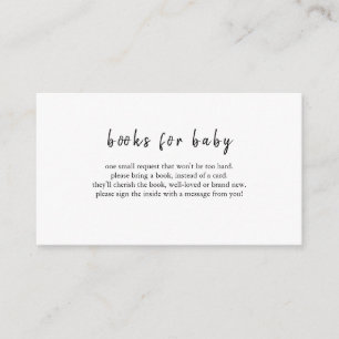 DARCY Schwarz-weiß Books for Baby Card Begleitkarte