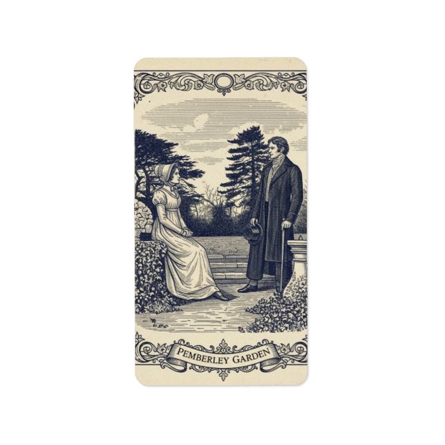 Darcy und Elizabeth Adressaufkleber (Vorne)