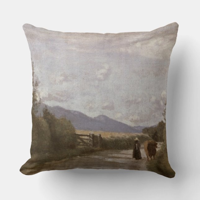 Dardagny, Morgen, c.1853 (Öl auf Leinwand) Kissen (Vorderseite)