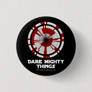 Dare Mighty Things Beharrlichkeit Mars Rover Landi Button