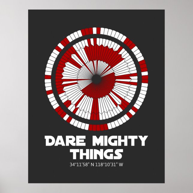 Dare Mighty Things Beharrlichkeit Mars Rover Landi Poster (Vorne)