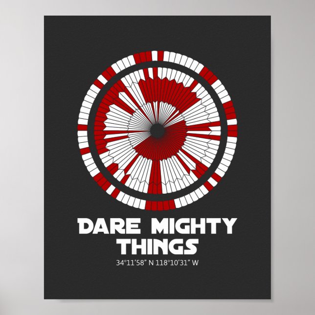 Dare Mighty Things Beharrlichkeit Mars Rover Landi Poster (Vorne)