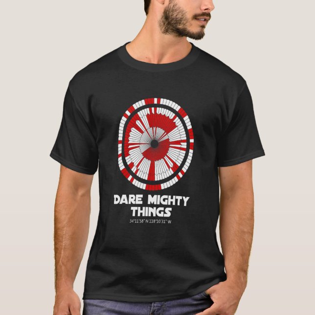 Dare Mighty Things Beharrlichkeit Mars Rover Landi T-Shirt (Vorderseite)